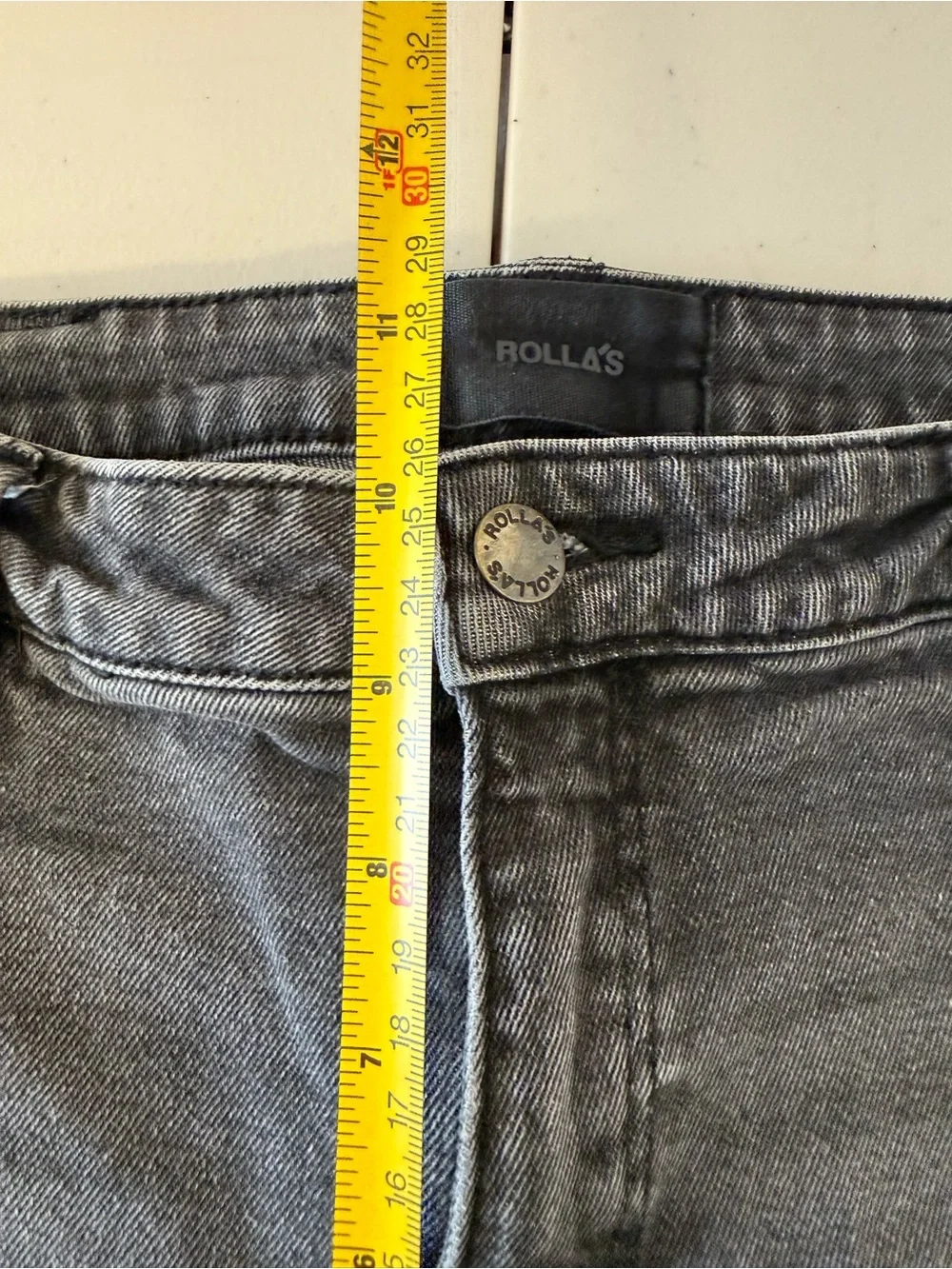 Rolla’s Stinger Skinny Fit Gray Wash Jeans Men’s 33x32 Stretch Denim